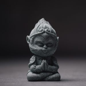 Чайная фигурка "Сунь Укун", зеленый песчаник